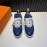 Hermes Cowhide Fabric Casual Sneakers For Men Blue