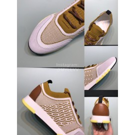 Hermes Casual Cowhide Flying Woven Sneakers For Men Brown