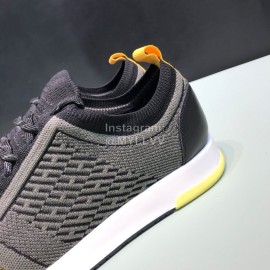 Hermes Casual Cowhide Flying Woven Sneakers For Men Gray