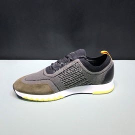 Hermes Casual Cowhide Flying Woven Sneakers For Men Gray