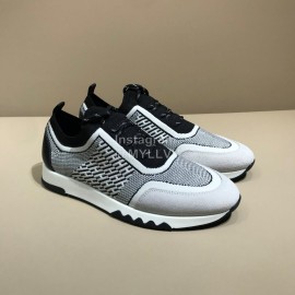 Hermes Fashion Cowhide Flying Woven Sneakers For Men 