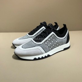 Hermes Fashion Cowhide Flying Woven Sneakers For Men 
