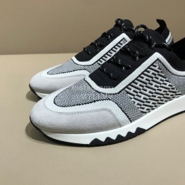 Hermes Fashion Cowhide Flying Woven Sneakers For Men 