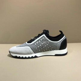 Hermes Fashion Cowhide Flying Woven Sneakers For Men 