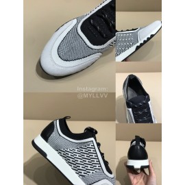 Hermes Fashion Cowhide Flying Woven Sneakers For Men 
