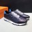 Hermes Casual Cowhide Sneakers For Men Navy