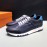 Hermes Casual Cowhide Sneakers For Men Navy