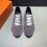 Hermes Casual Velvet Cowhide Sneakers For Men Gray