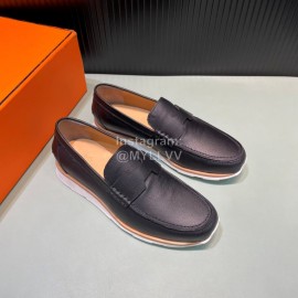 Hermes Palmprint Leather Casual Loafers For Men 