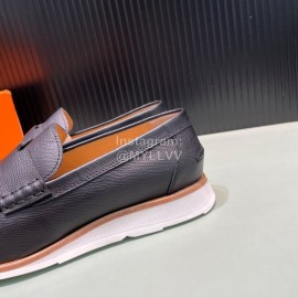 Hermes Palmprint Leather Casual Loafers For Men 