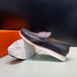 Hermes Palmprint Leather Casual Loafers For Men 