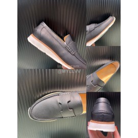 Hermes Palmprint Leather Casual Loafers For Men 