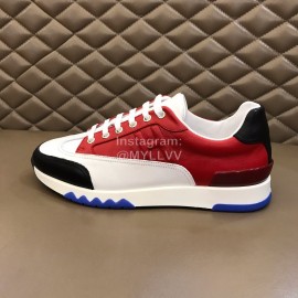 Hermes Summer Leather Casual Sneakers For Men Red