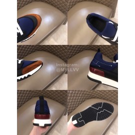 Hermes Summer Navy Leather Casual Sneakers For Men
