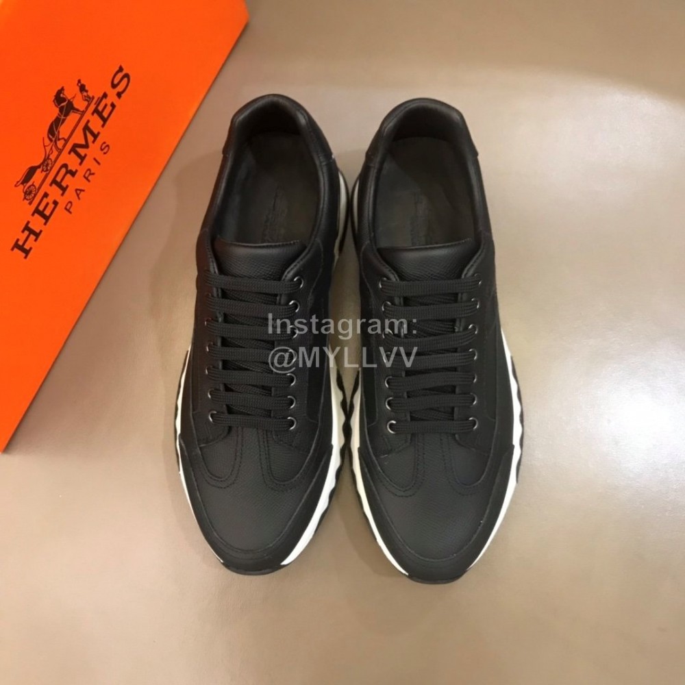 Hermes Fashion Leather Casual Sneakers For Men