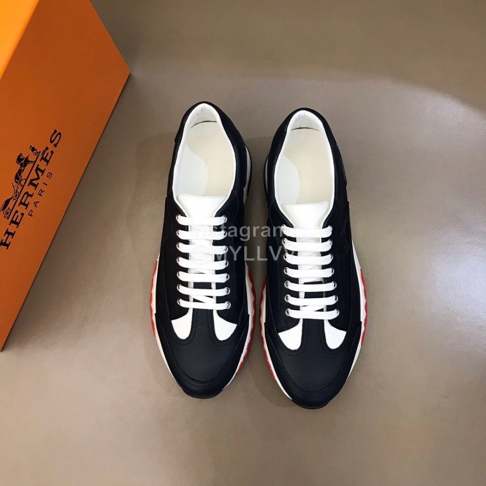 Hermes New Leather Leisure Sneakers For Men