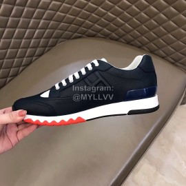Hermes New Leather Leisure Sneakers For Men