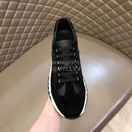 Hermes New Black Leather Casual Sneakers For Men