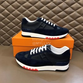 Hermes Black New Leather Casual Sneakers For Men