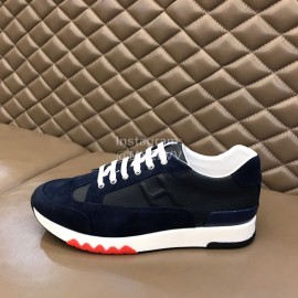 Hermes Black New Leather Casual Sneakers For Men