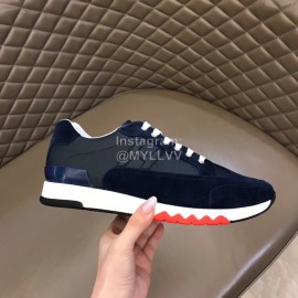 Hermes Black New Leather Casual Sneakers For Men