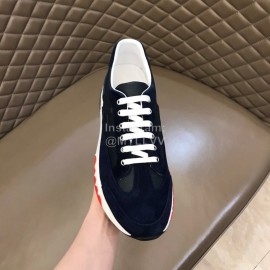 Hermes Black New Leather Casual Sneakers For Men