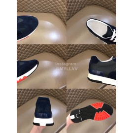 Hermes Black New Leather Casual Sneakers For Men