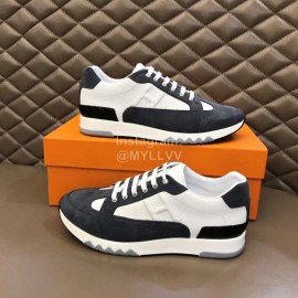 Hermes New Velvet Leather Casual Sneakers For Men