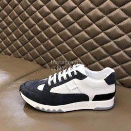 Hermes New Velvet Leather Casual Sneakers For Men