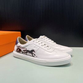 Hermes New Printed Leather Casual Shoes For Men 