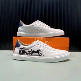 Hermes New Printed Leather Casual Shoes For Men 