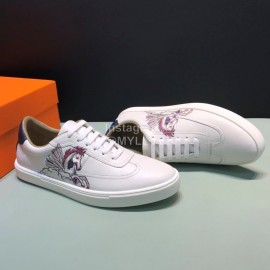 Hermes Printed Cowhide New Casual Shoes For Men 
