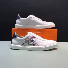 Hermes Printed Cowhide New Casual Shoes For Men 