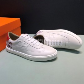 Hermes Printed Cowhide Casual Shoes For Men 