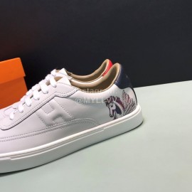 Hermes Printed Cowhide Casual Shoes For Men 