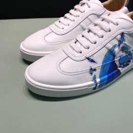 Hermes Classic Printed Cowhide Casual Shoes For Men 