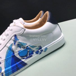 Hermes Classic Printed Cowhide Casual Shoes For Men 