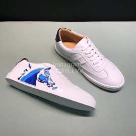 Hermes Classic Printed Cowhide Casual Shoes For Men 