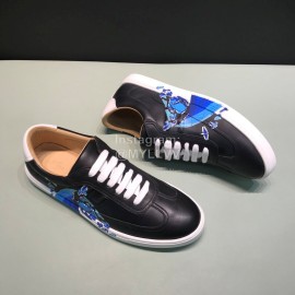 Hermes Black Printed Cowhide Casual Shoes For Men 