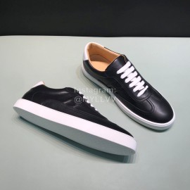 Hermes Casual Cowhide Sneakers For Men Black