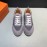 Hermes Canvas Suede Casual Sneakers For Men Gray