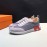 Hermes Canvas Suede Casual Sneakers For Men Gray