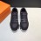 Hermes Canvas Suede Casual Sneakers For Men Black