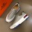 Hermes Summer Cowhide Casual Sneakers For Men Gray