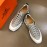 Hermes Summer Cowhide Casual Sneakers For Men Gray