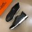 Hermes Summer Cowhide Casual Sneakers For Men Black
