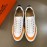 Hermes Summer Cowhide Casual Sneakers For Men White