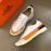 Hermes Summer Cowhide Casual Sneakers For Men White