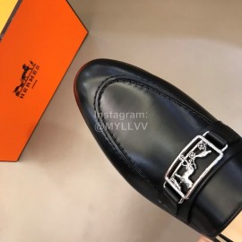 Hermes Fashion Cowhide Casual Scandals For Men Black
