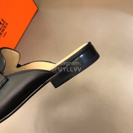 Hermes Fashion Cowhide Casual Scandals For Men Black